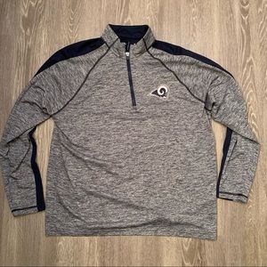 Los Angeles Rams Antigua 1/4 Zip Pullover Jacket Men’s Size XL